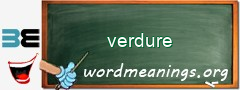 WordMeaning blackboard for verdure